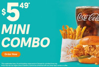 Popeyes Canada Deals and Offers: $5.49 Mini Combo + More