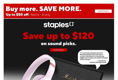 Staples Flyer April 3 to 9