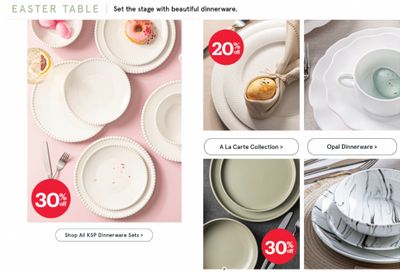 Kitchen Stuff Plus Canada: Easter Tabletop Sale up to 30% off + More