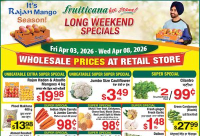 Fruiticana (Kelowna) Flyer April 3 to 8