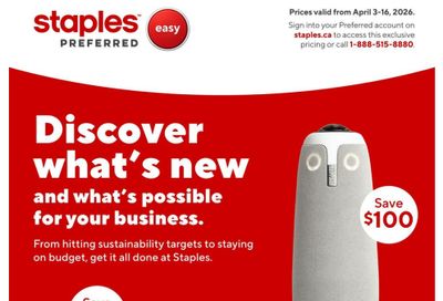 Staples Preferred Flyer April 3 to 16