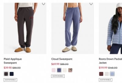 Roots Canada: Hello Spring Sale up to 50% off + End of Season Sale