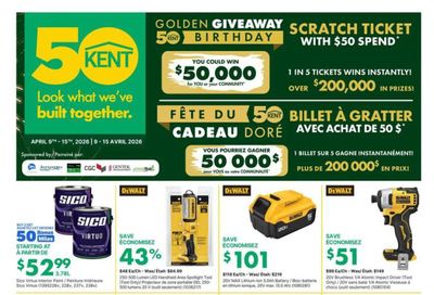Kent Building Supplies Flyer April 9 to 15