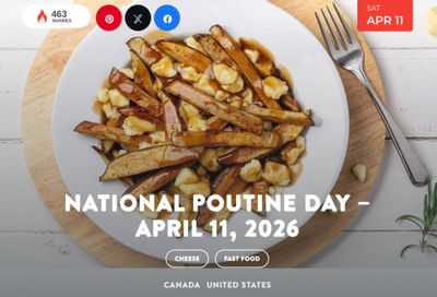 National Poutine Day Canada Deals & Offers
