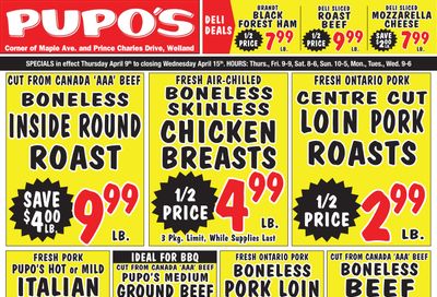 Pupo's Food Market Flyer April 9 to 15
