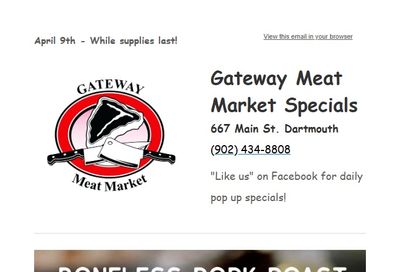 Gateway Meat Market Flyer April 9 to 15