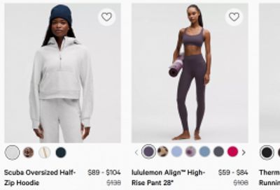 Lululemon Canada We Made Too Much Sale: up to 40% off Select Styles + Free Shipping