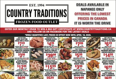 Country Traditions Flyer April 9 to 16
