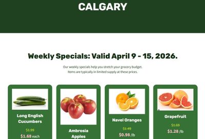 H&W Produce Flyer April 9 to 15