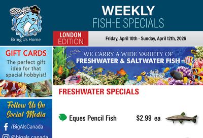 Big Al's (London) Weekend Specials April 10 to 12