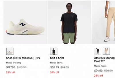 New Balance Canada: Sale up to 25% off