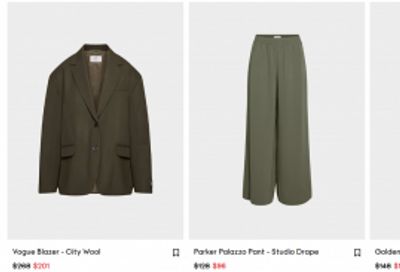 Aritzia Canada Sale: Save up to 65% on Dresses, Activewear, Blazers, Sweatfleece, Accessories & Shoes