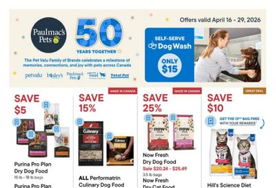 Paulmac's Pets Flyer April 16 to 29