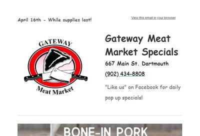 Gateway Meat Market Flyer April 16 to 22