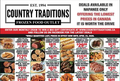 Country Traditions Flyer April 16 to 23