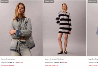 Calvin Klein Canada: Save 50% Off Select Styles + Extra 20% Off $100 Spent + up to 70% Off Everything Sitewide
