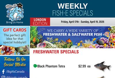 Big Al's (London) Weekend Specials April 17 to 19