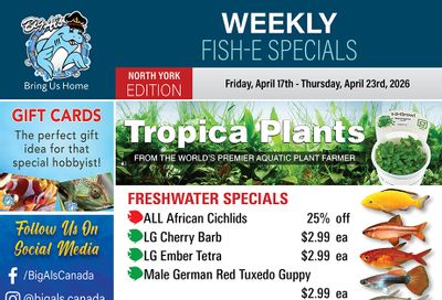 Big Al's (North York) Weekly Specials April 17 to 23