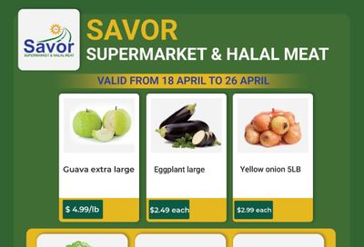 Savor Supermarket Flyer April 18 to 26