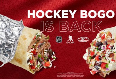 Chipotle Mexican Grill Canada FREE Entree Deal: BOGO Entree When You Wear a Hockey Jersey April 20th