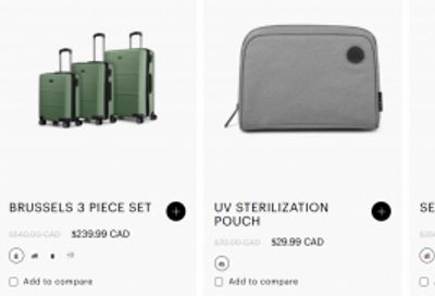 Bugatti Canada: Select Medium Size Luggage $89.99 + Sale up to 60% off