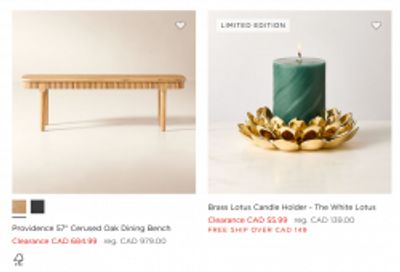 CB2 Canada: Outdoor Sale and Upholstery Event up to 30% off + Clearance up to 60% off