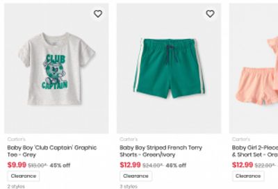 Carter’s OshKosh B’gosh Canada: 25% off Little Planet + 10% off When You Spend $50 + Clearance up to 50% off