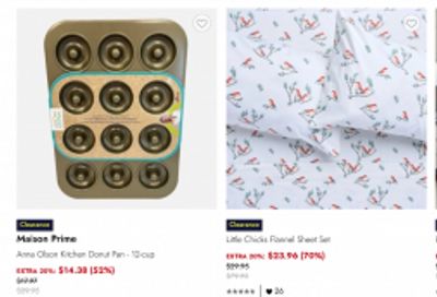 Linen Chest Canada Clearout Sale: Save an Extra 20% Off Clearance Bedding, Bath, Dinnerware, Home & Window Décor, Kitchen & More