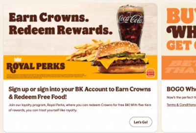 Burger King Canada Promotions: BOGO FREE Whopper, Digital Offers + More