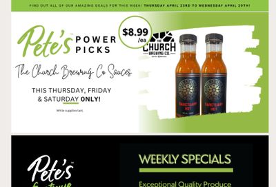 Pete's Fine Foods Flyer April 23 to 29