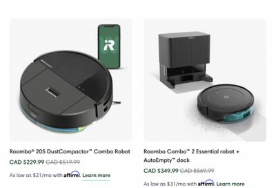 iRobot Canada: up to 20% off Accessories + More
