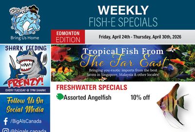 Big Al's (Edmonton) Weekly Specials April 24 to 30