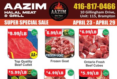 Aazim Halal Meat & Grill Flyer April 23 to 29