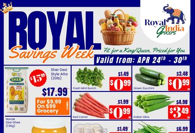 Royal India Grocers Flyer April 24 to 30