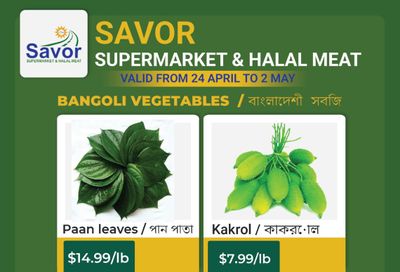 Savor Supermarket Flyer April 24 to May 2