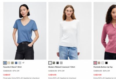Gap Factory Canada Spring Cyber Sale: Save 50% Off Everything + Extra 50% Off Clearance Sale