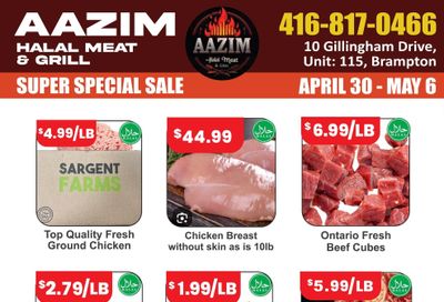 Aazim Halal Meat & Grill Flyer April 30 to May 6
