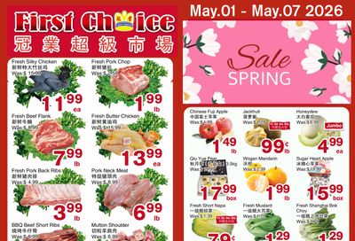 First Choice Supermarket Flyer May 1 to 7