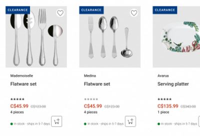 Villeroy & Boch Canada: Customer Appreciation Sale up to 50% off + Mother’s Day Gifts + Clearance up to 70% off
