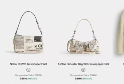 Coach Outlet Canada: Last Chance Deals up to 70% off