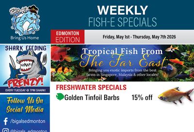 Big Al's (Edmonton) Weekly Specials May 1 to 7