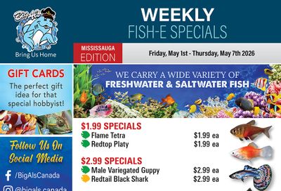 Big Al's (Mississauga) Weekly Specials May 1 to 7