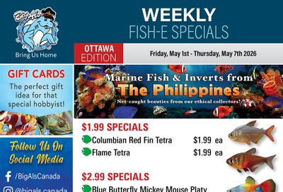 Big Al's (Ottawa) Weekly Specials May 1 to 7