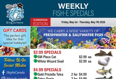 Big Al's (Scarborough) Weekly Specials May 1 to 7