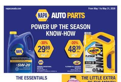 NAPA Auto Parts Flyer May 1 to 31