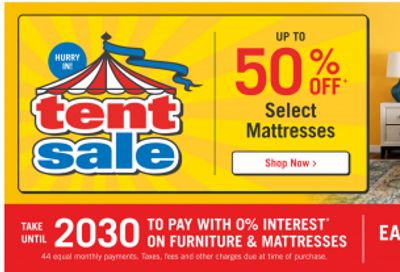 The Brick Canada Tent Sale: up to 50% off Mattresses + More