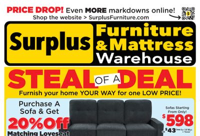 Surplus Furniture & Mattress Warehouse (S. ON) Flyer May 4 to 17