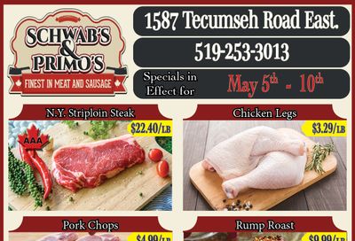 Schwab's & Primo's Flyer May 5 to 10
