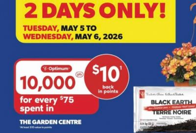 Real Canadian Superstore Flash Sale: Get 10,000 Point For Every $75 Spent in the Garden Centre Until May 6th
