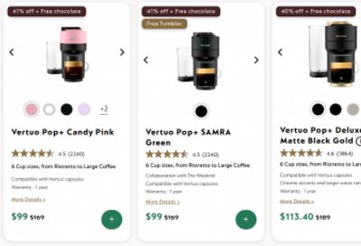 Nespresso Canada Mother’s Day Deals: Up To 45% off Vertuo Pop + And Pixie Machines + Last Chance Offers